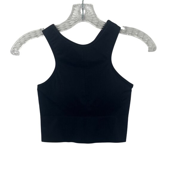 All In Motion Seamless Racer Midline Sports Bra Womens Medium Black New - Picture 1 of 9